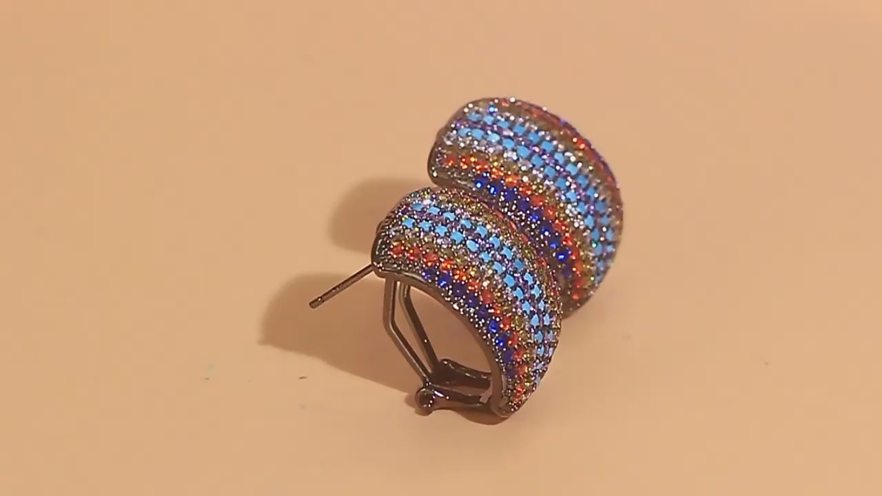 Statement Big Rectangle Stud Earrings