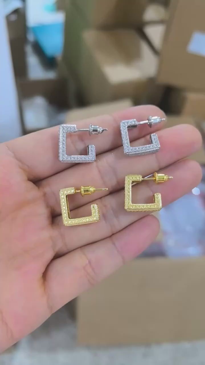 Geometric Design Earrings UW-ER-HP-004-SL