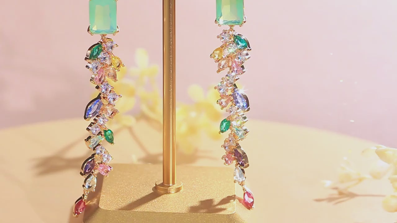 Colorful Long Drop Earrings