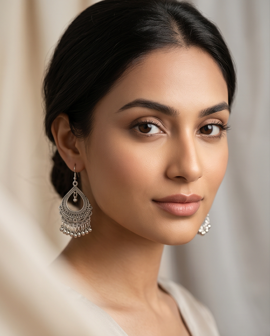 Ethnic Carved Tassel Earrings