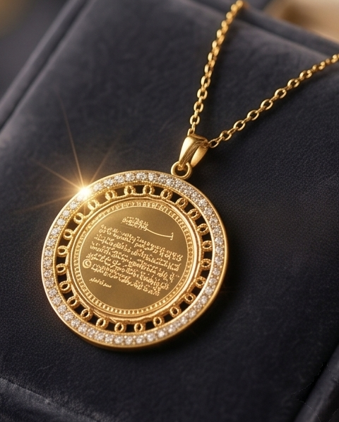 Ayat Al Kursi Zircon Pendant