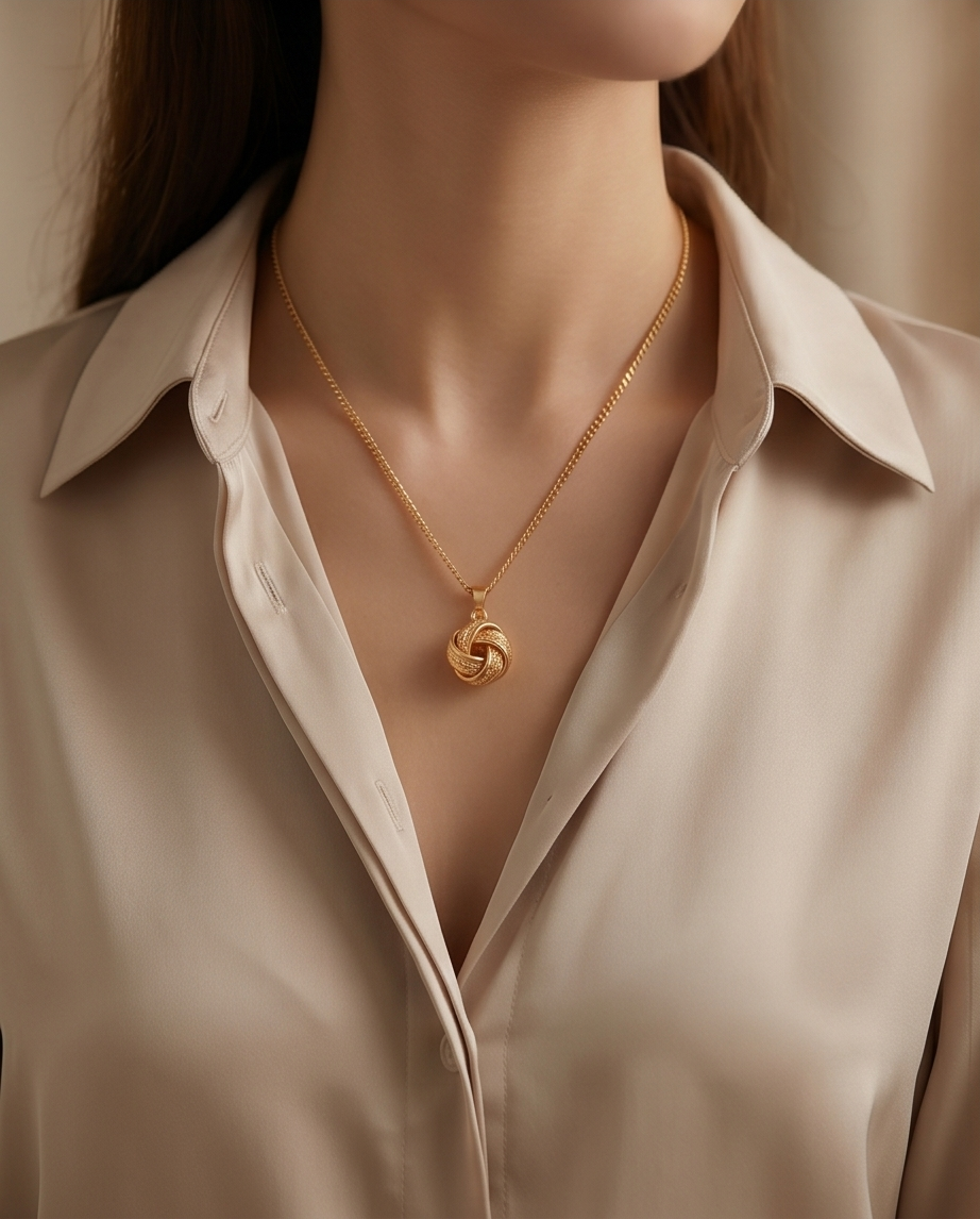 Gold 4 piece Pendant Set