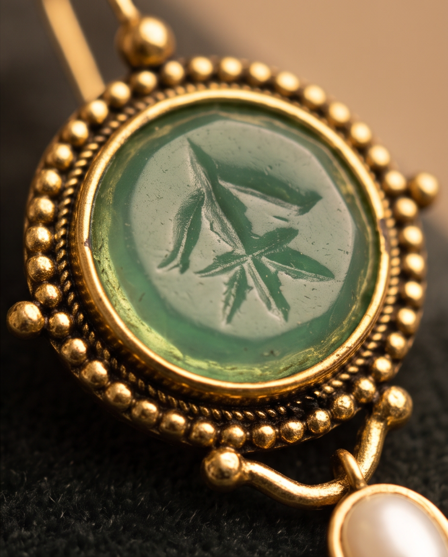 Synthetic Crystal Green Hoops