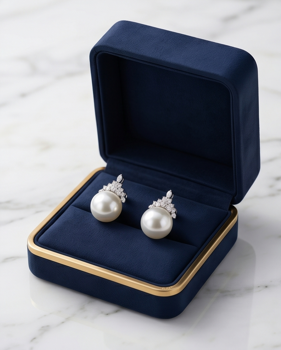 Crown Zircon Stud Earring
