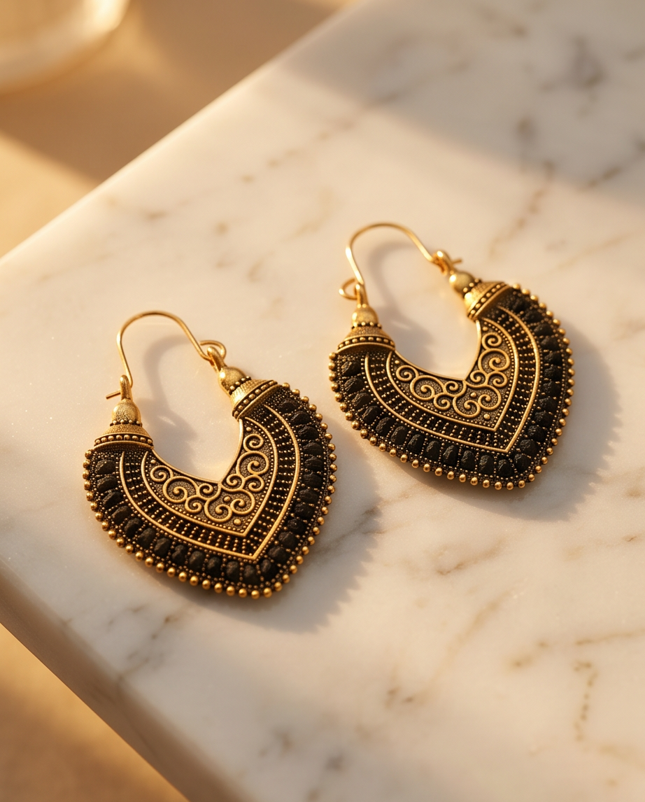 Black Bohemian Vintage Drop