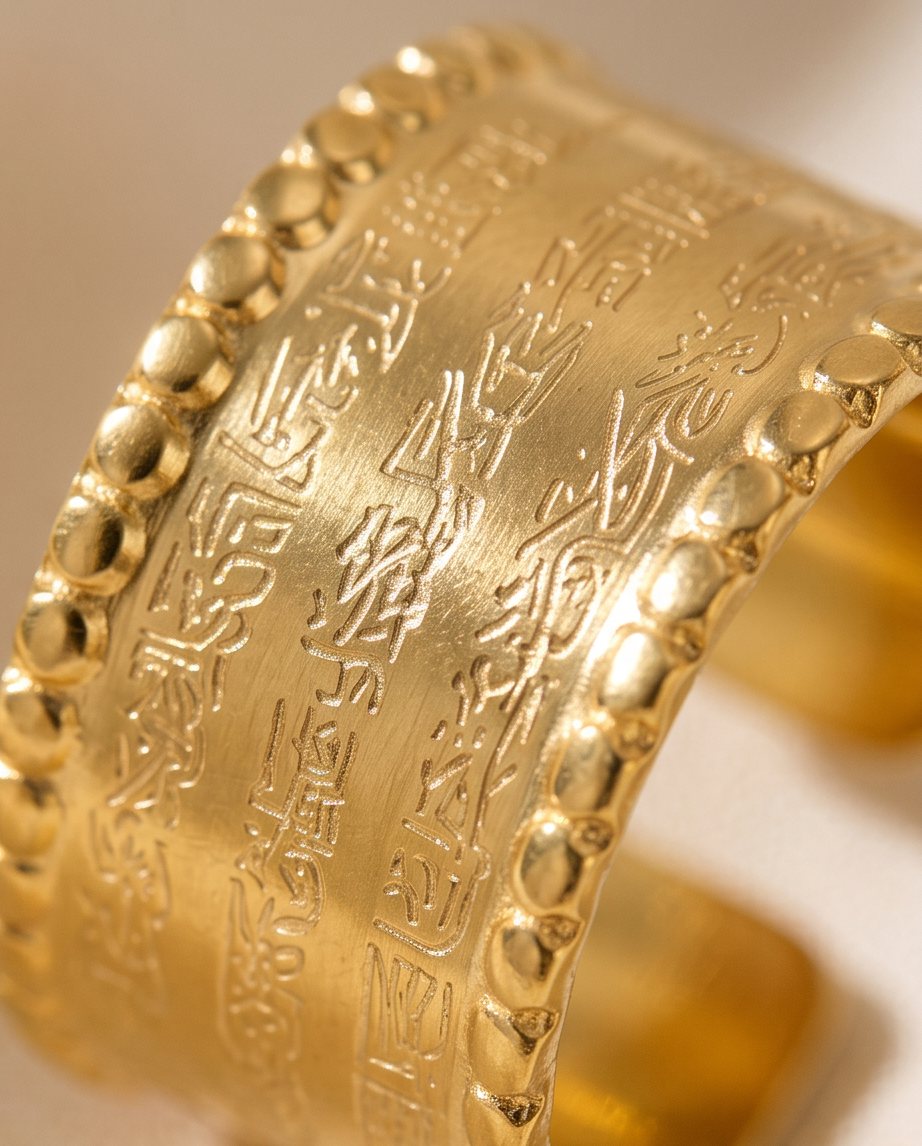 Gold Ayatul Kursi Zikr Ring