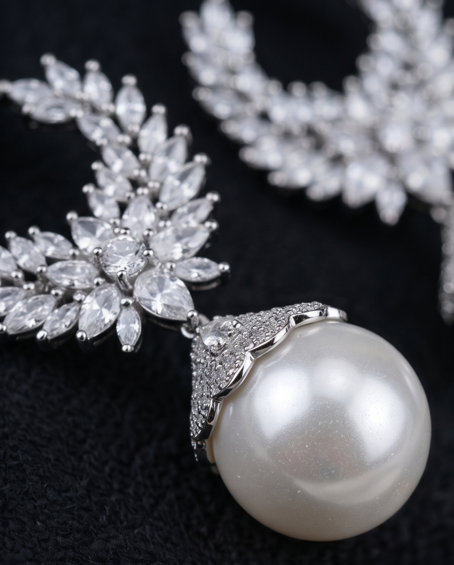 Trendy Pearl Dangle Earrings