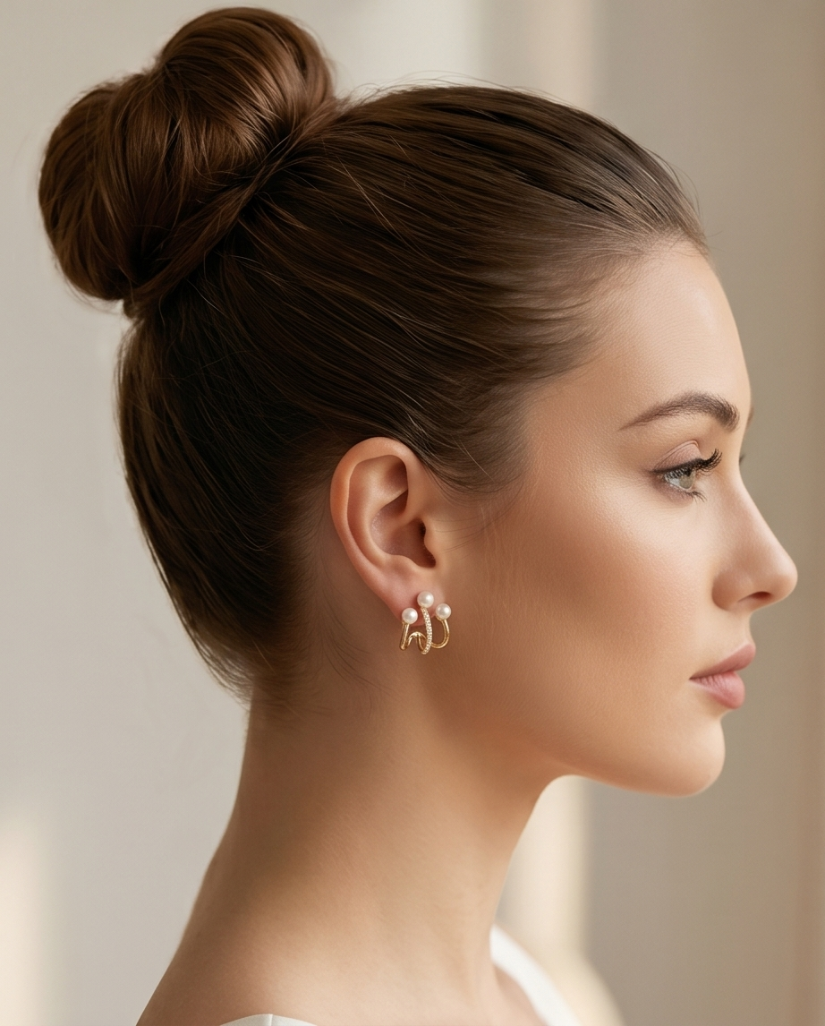 3 Pearl Studs