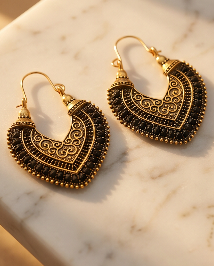 Black Bohemian Vintage Drop
