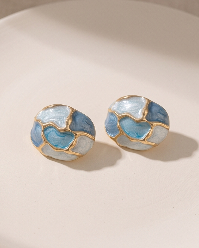 Blue Turtle Earrings