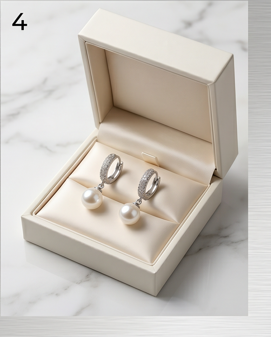 Freshwater Pearl Zircon Dangle Earrings