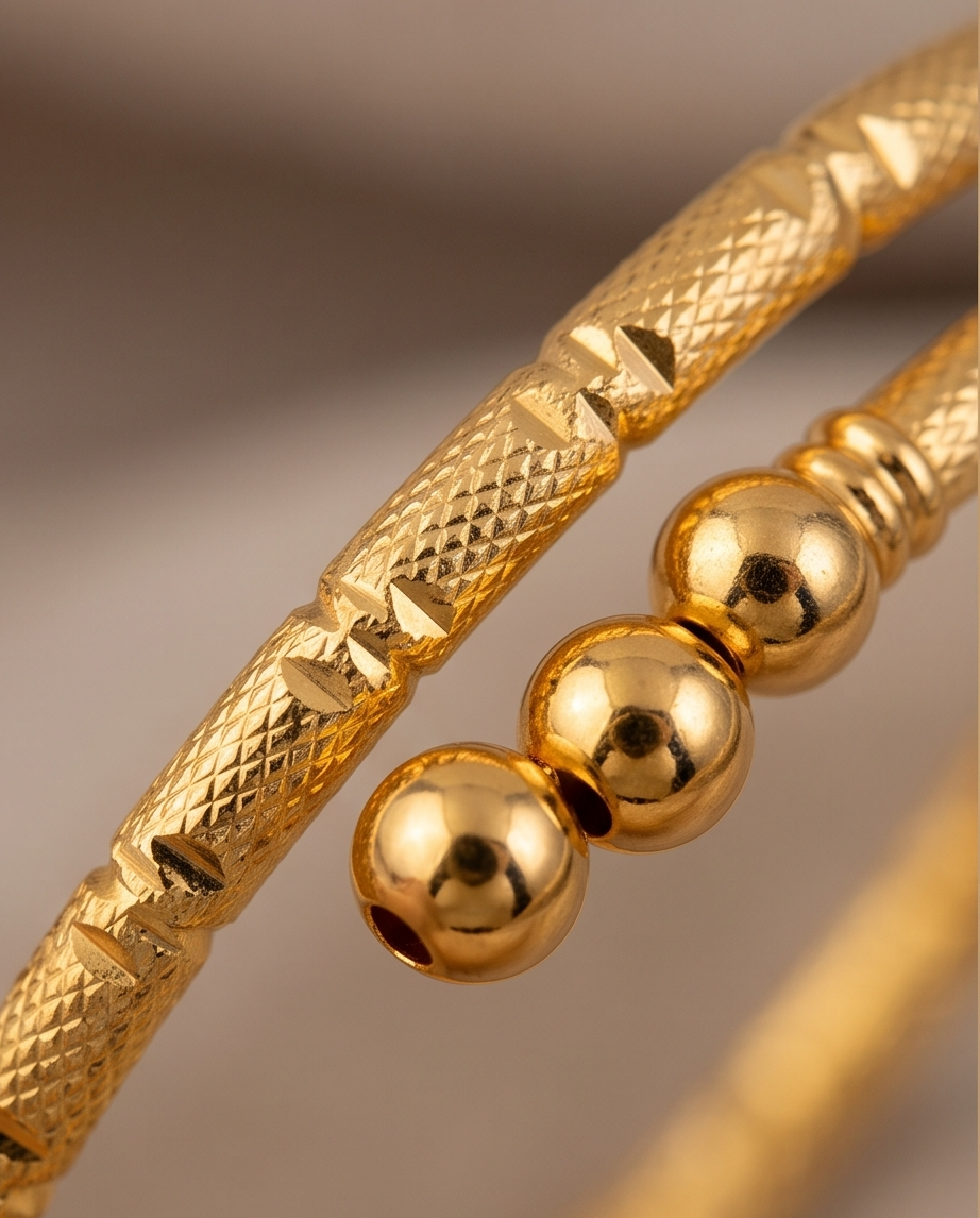 6pcs Golden Plated Iron Bracelet Set