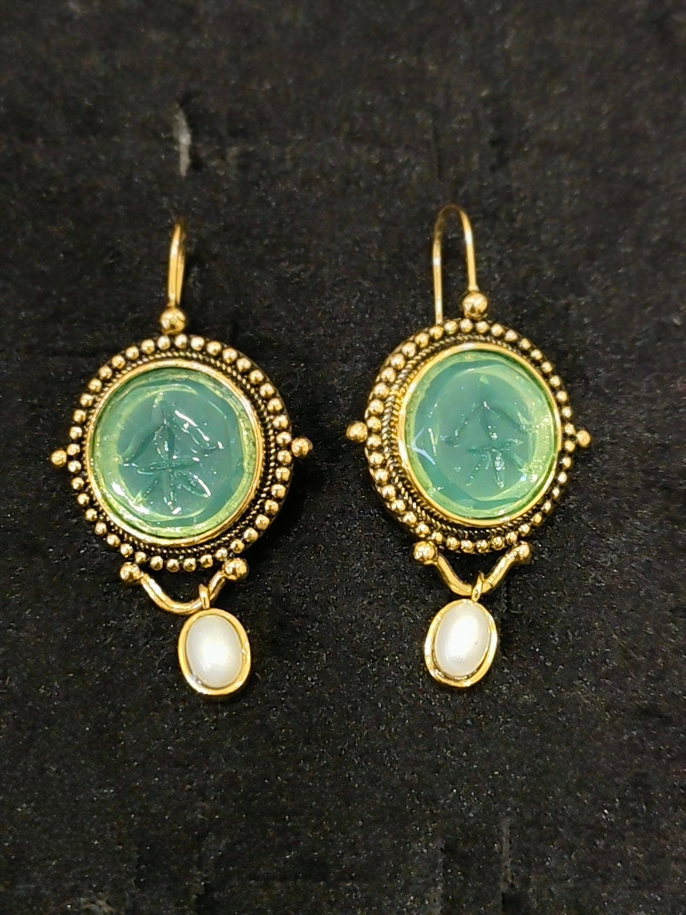 Synthetic Crystal Green Hoops
