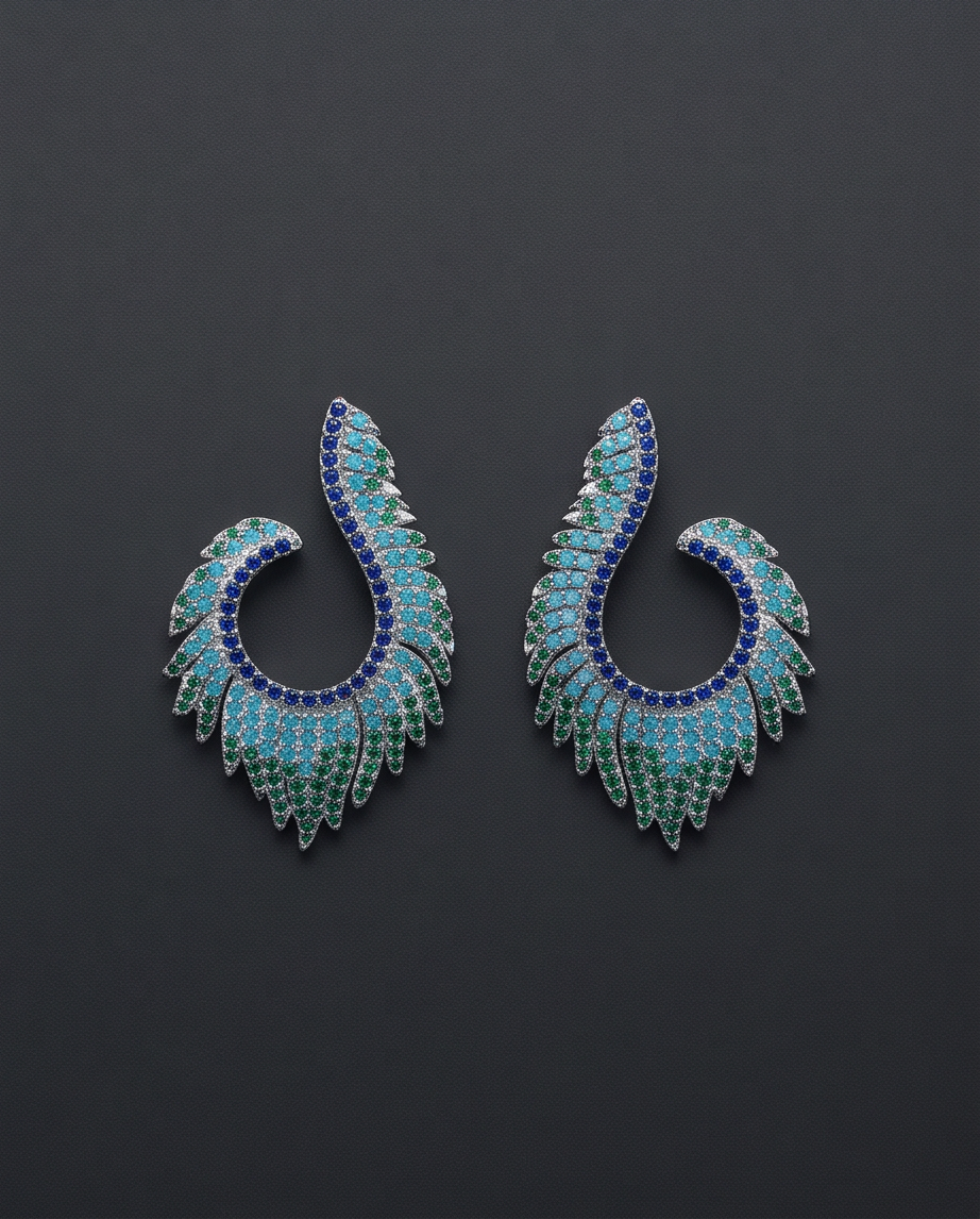 Long Leaf Drop Earrings