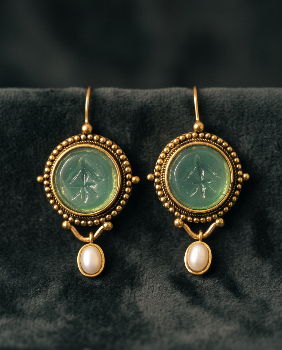 Synthetic Crystal Green Hoops