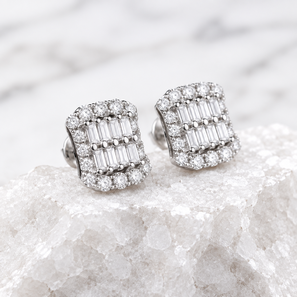 Small Cubic Zirconia Stud Earrings