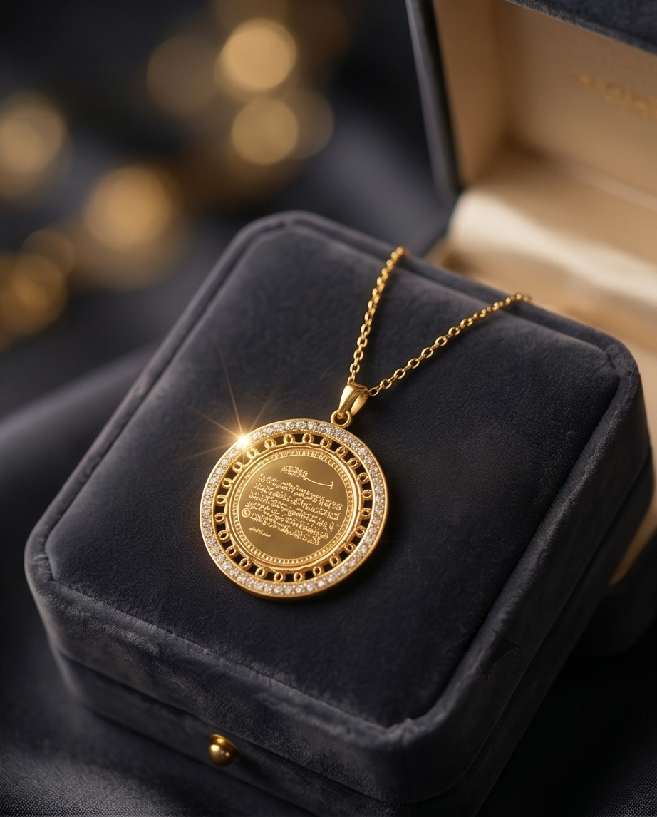 Ayat Al Kursi Zircon Pendant