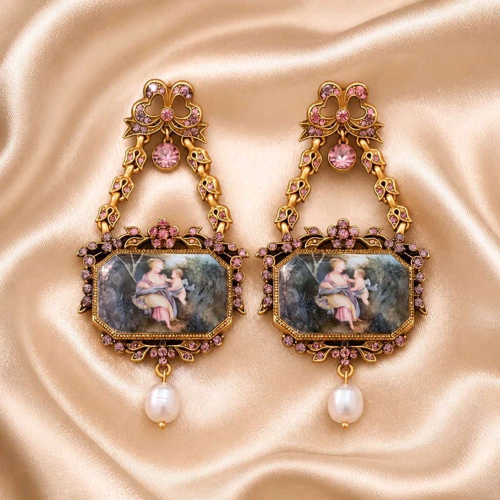 Vintage-Pink Oil Painting Design