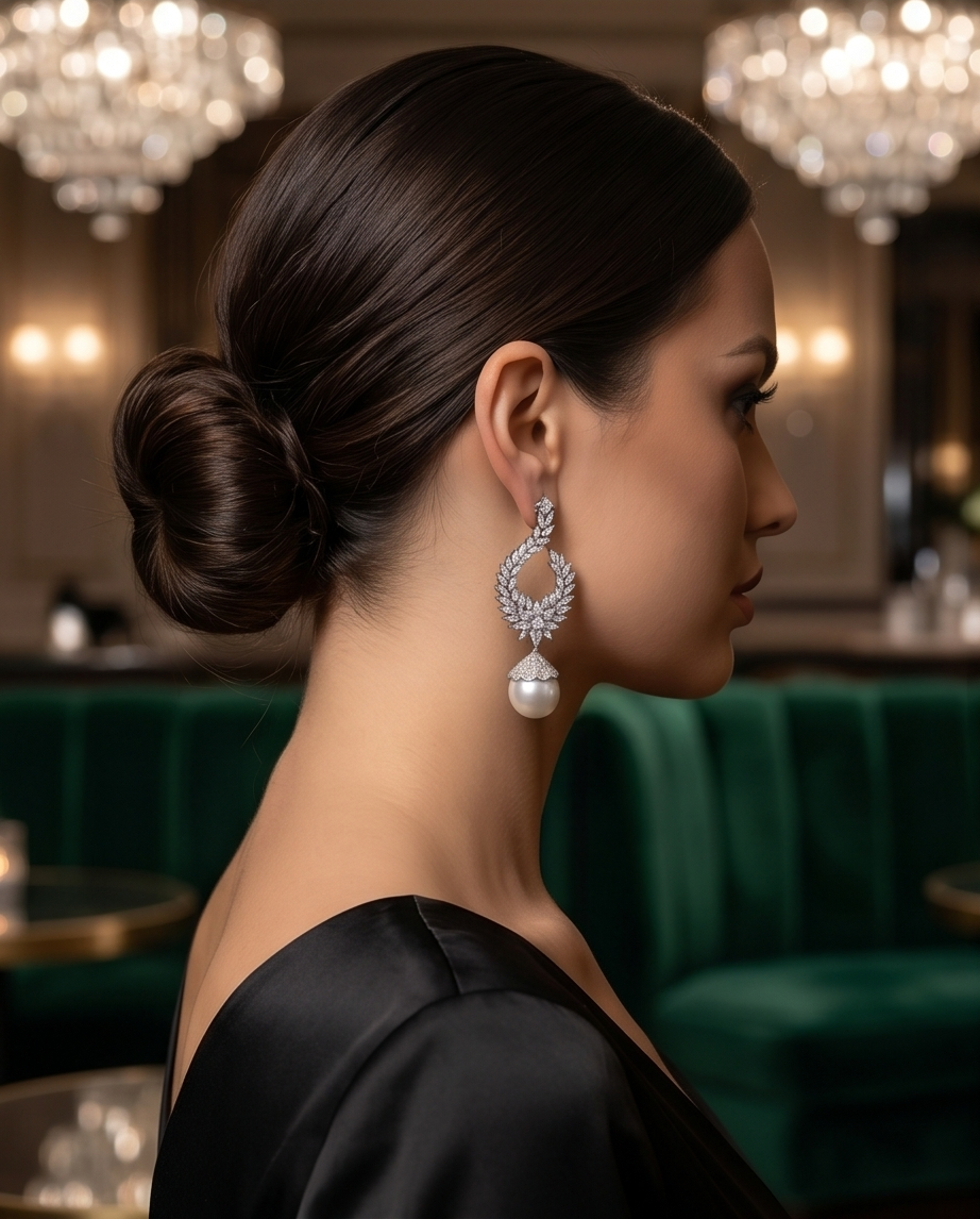 Trendy Pearl Dangle Earrings
