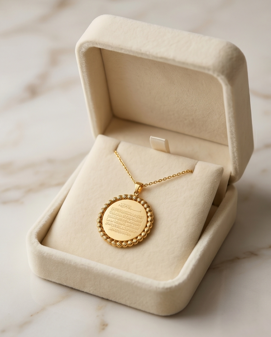 Ayat Al Kursi Gold Pendant