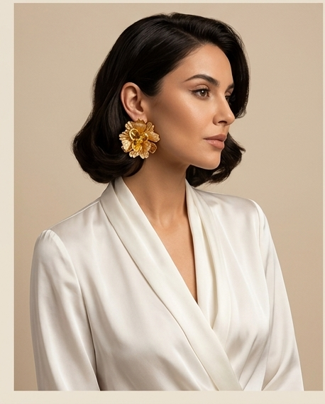 Chunky Flower Stud Earring