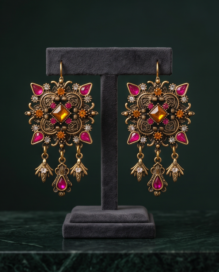 Gorgeous Metal Drop Earrings