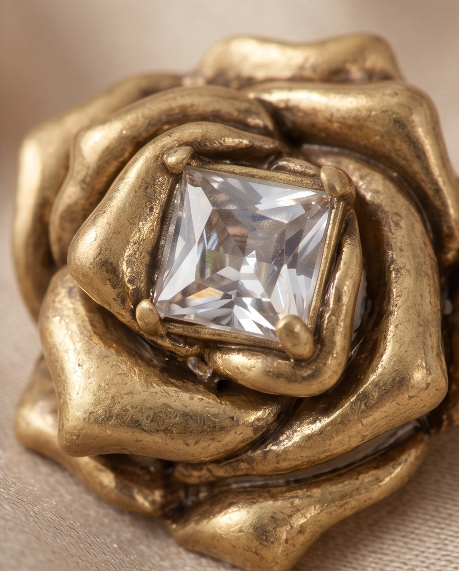 Vintage ROYAL Rose Stud Earrings