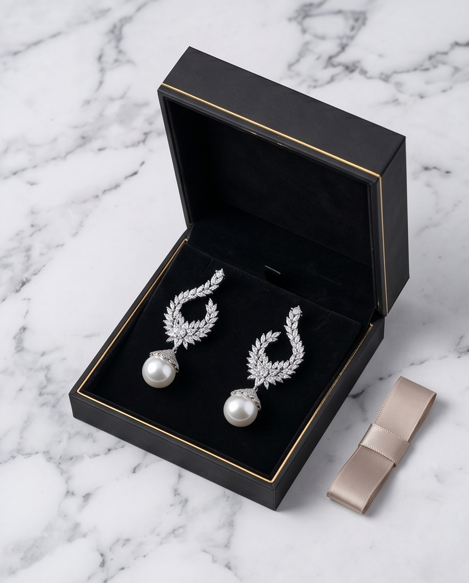 Trendy Pearl Dangle Earrings