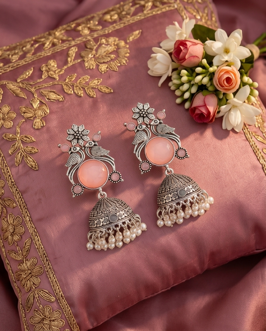 Traditional Pink Jhumka