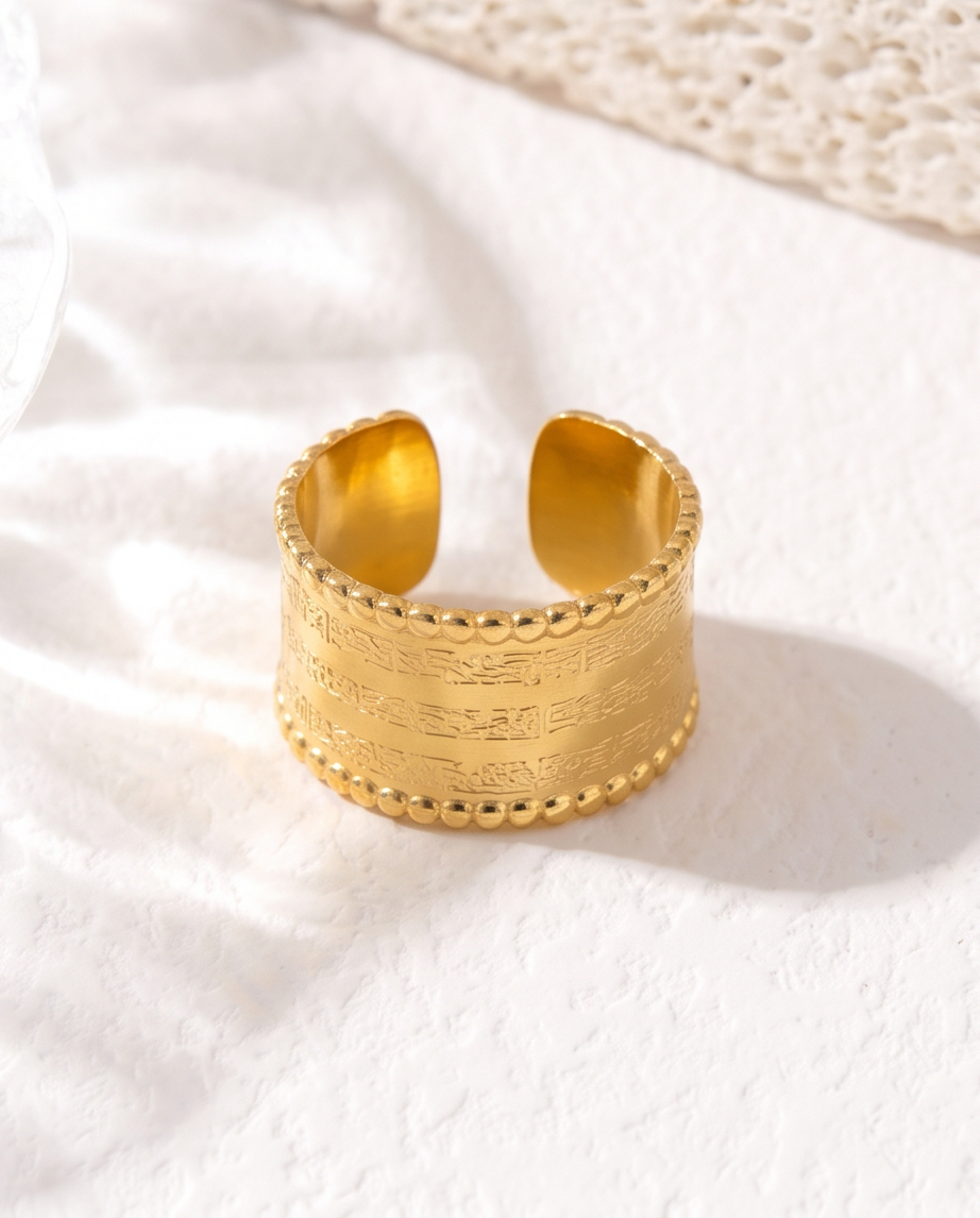 Gold Ayatul Kursi Zikr Ring