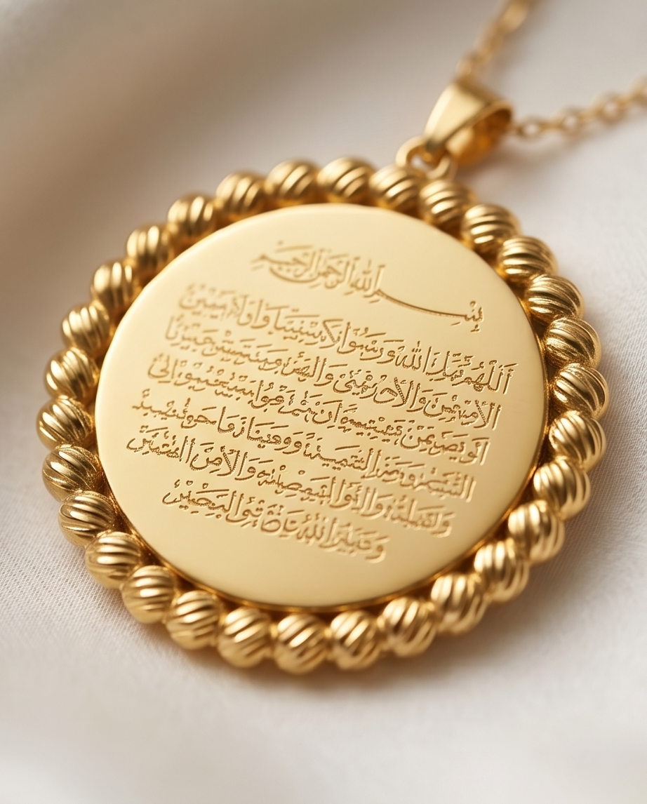 Ayat Al Kursi Gold Pendant