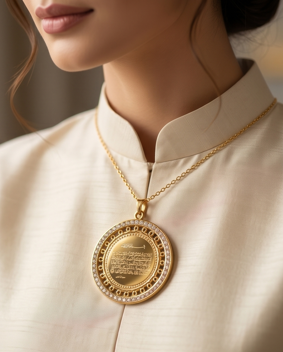 Ayat Al Kursi Zircon Pendant