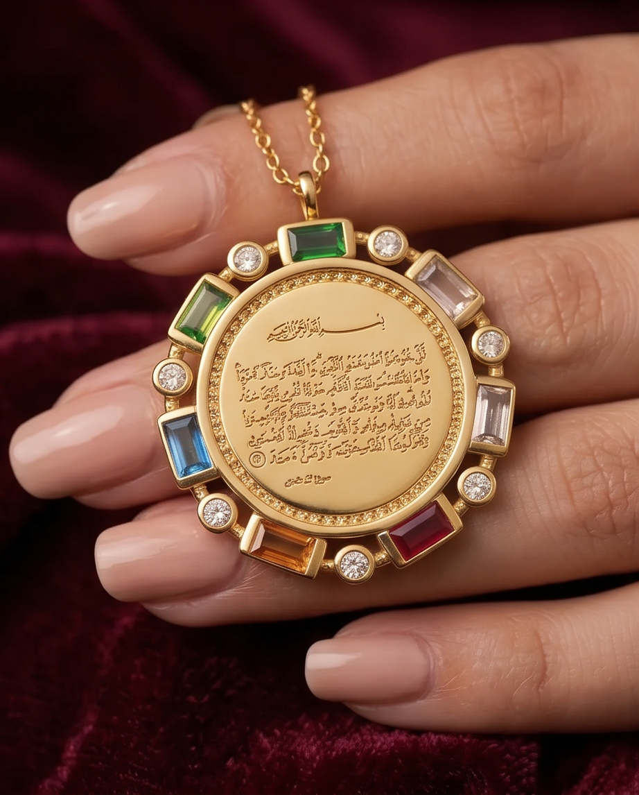 Ayat Al Kursi Multicolor Pendant
