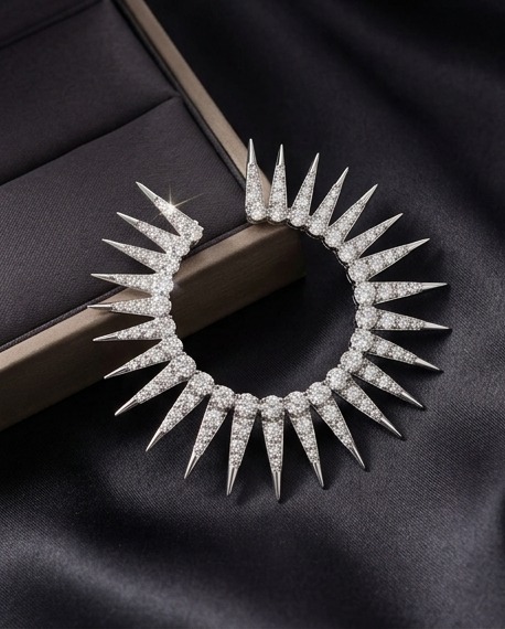 Sun Shape Hoop Earrings