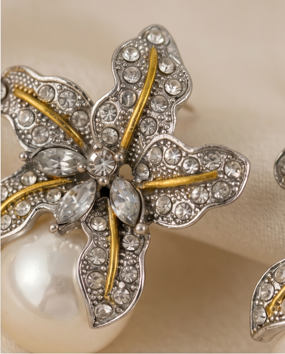 Round Floral Studs