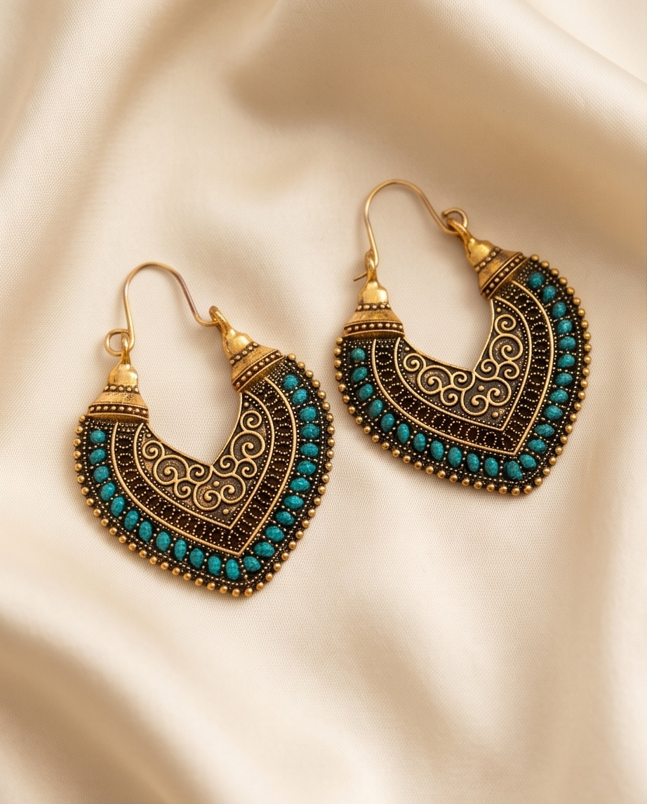 Bohemian Turquoise Vintage Earrings