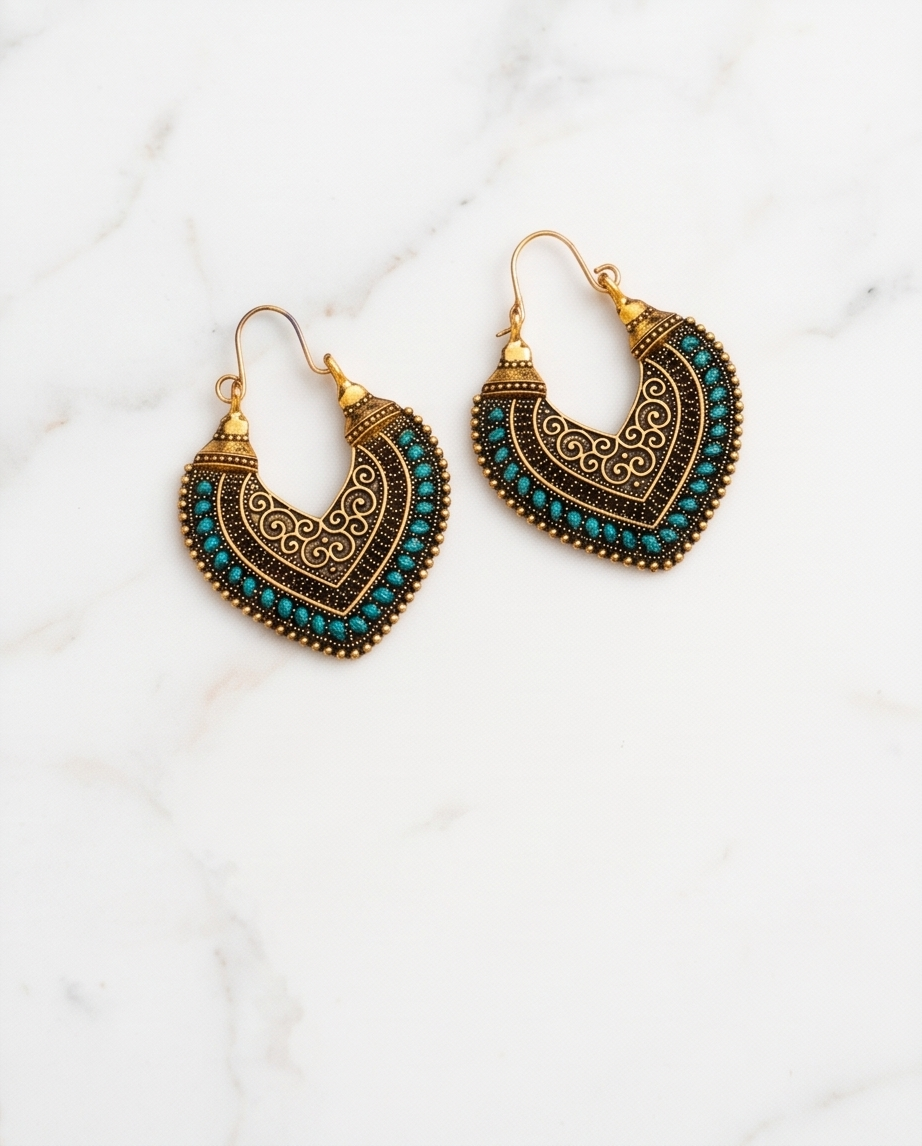 Bohemian Turquoise Vintage Earrings