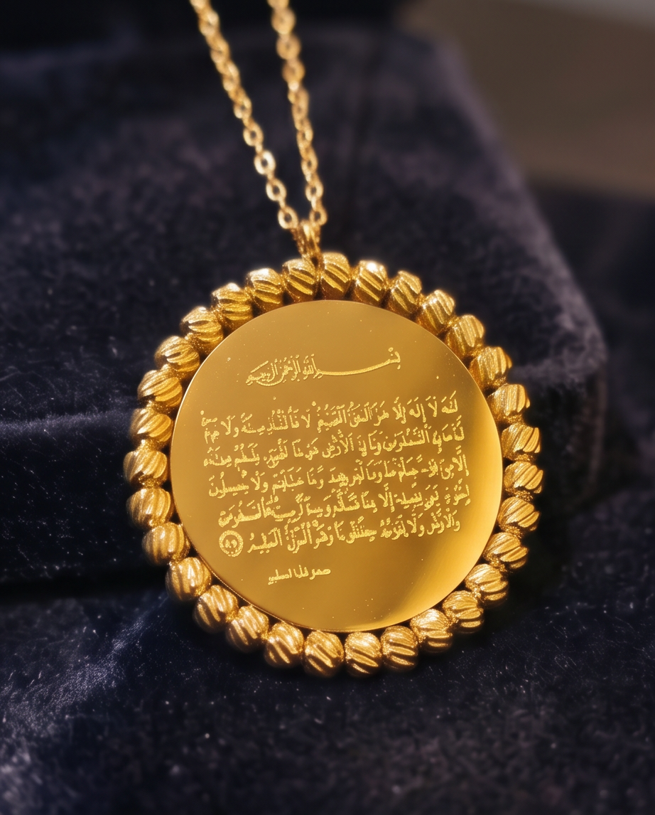 Ayat Al Kursi Gold Pendant
