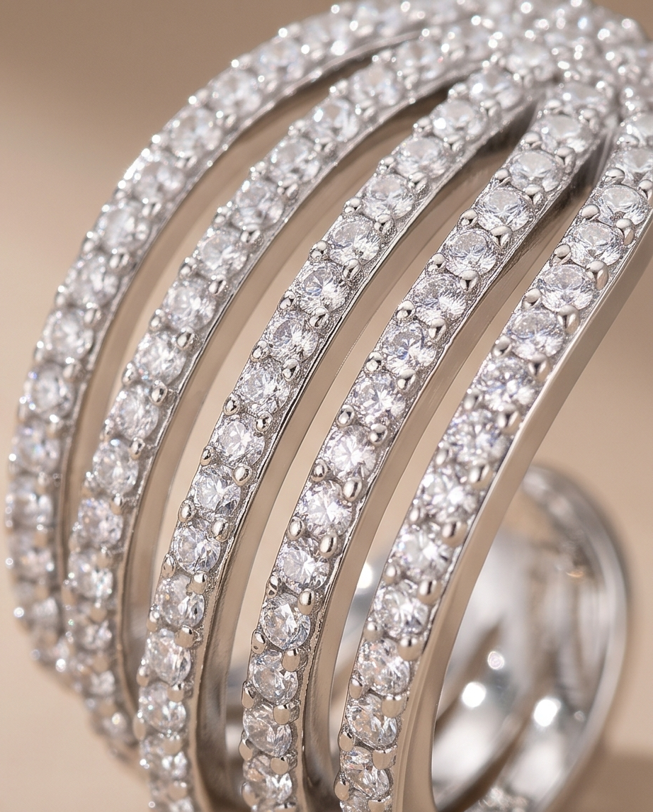 Paved Claw Zircon Studs