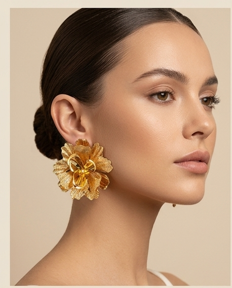 Chunky Flower Stud Earring