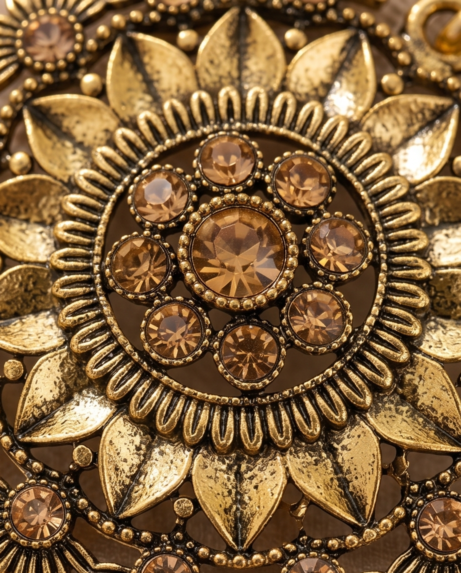 Vintage Copper Flower Dangle