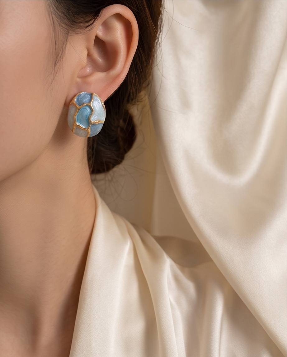 Blue Turtle Earrings