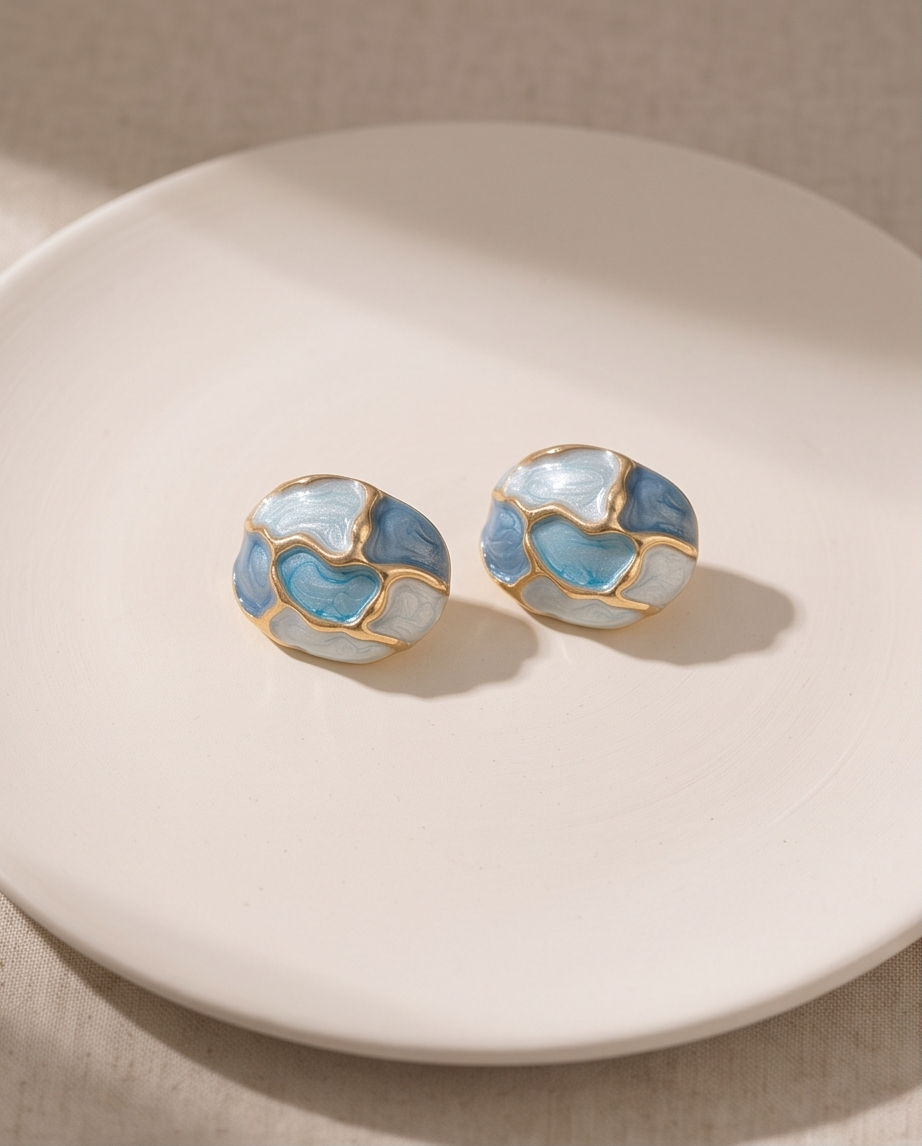 Blue Turtle Earrings
