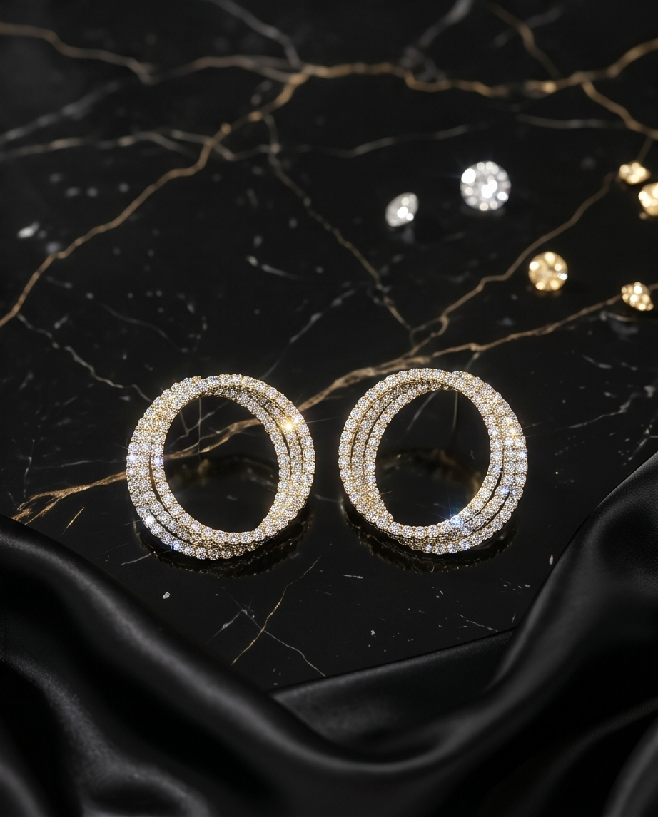 Twist Design Stud Earrings